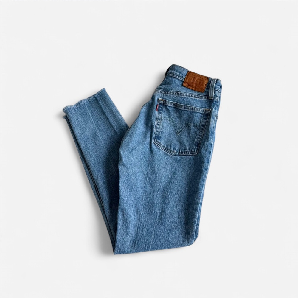 Levi’s 501 Skinny Medium Wash Raw Hem Jeans